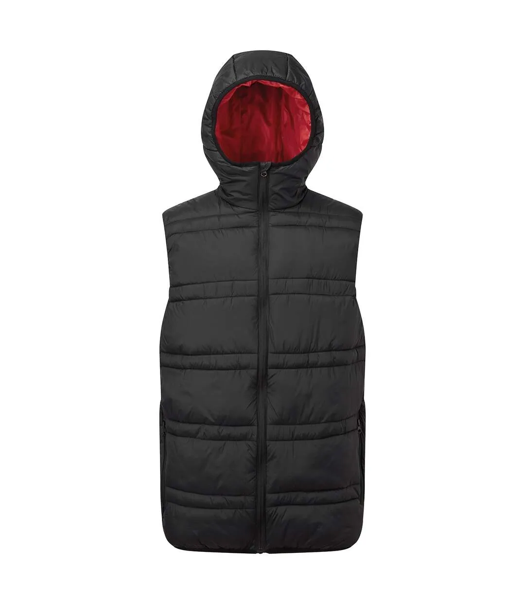 2786 Mens Latitude Hooded Body Warmer (Black/Red) - UTRW8247