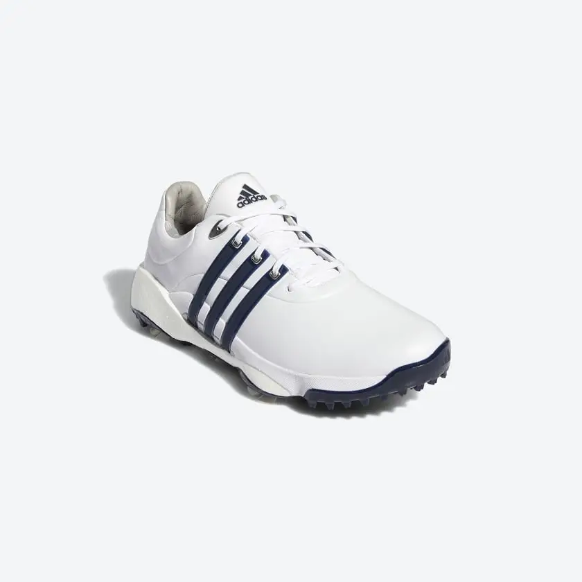 ADIDAS MEN'S TOUR360 22 INFINITY Golf Shoes Cloud White / Collegiate Navy / Silver Metallic