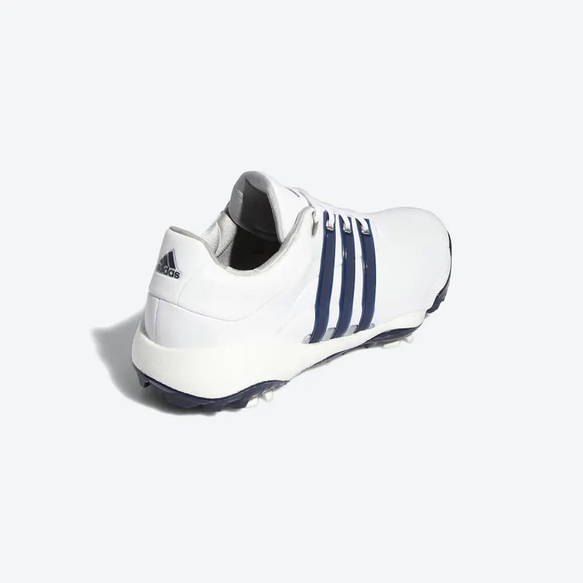 ADIDAS MEN'S TOUR360 22 INFINITY Golf Shoes Cloud White / Collegiate Navy / Silver Metallic