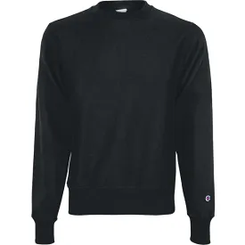 ADULT REVERSE WEAVE FLEECE CREW S149-BK