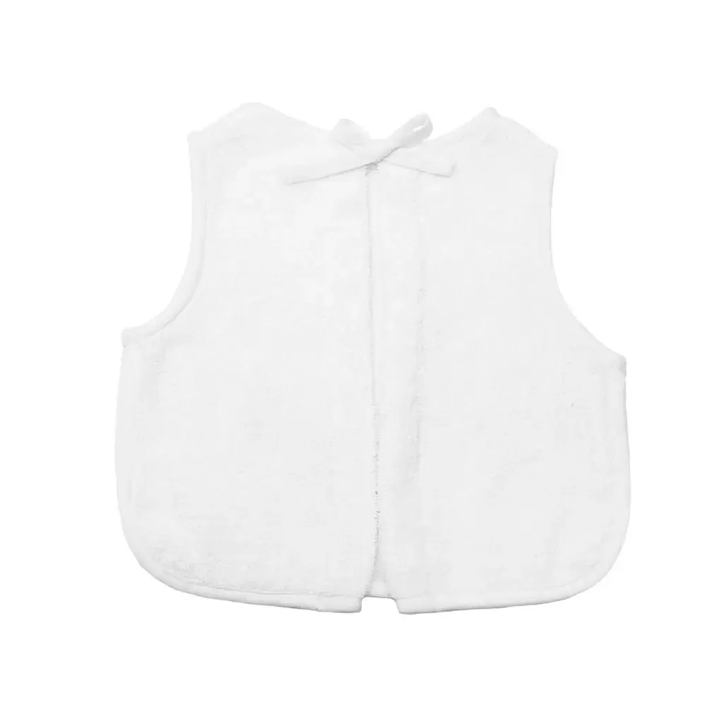 Apron Bib - White Linen