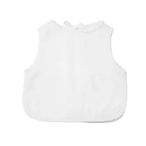 Apron Bib - White Linen