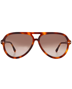 Aviator Acetate Sunglasses In Tortoiseshell