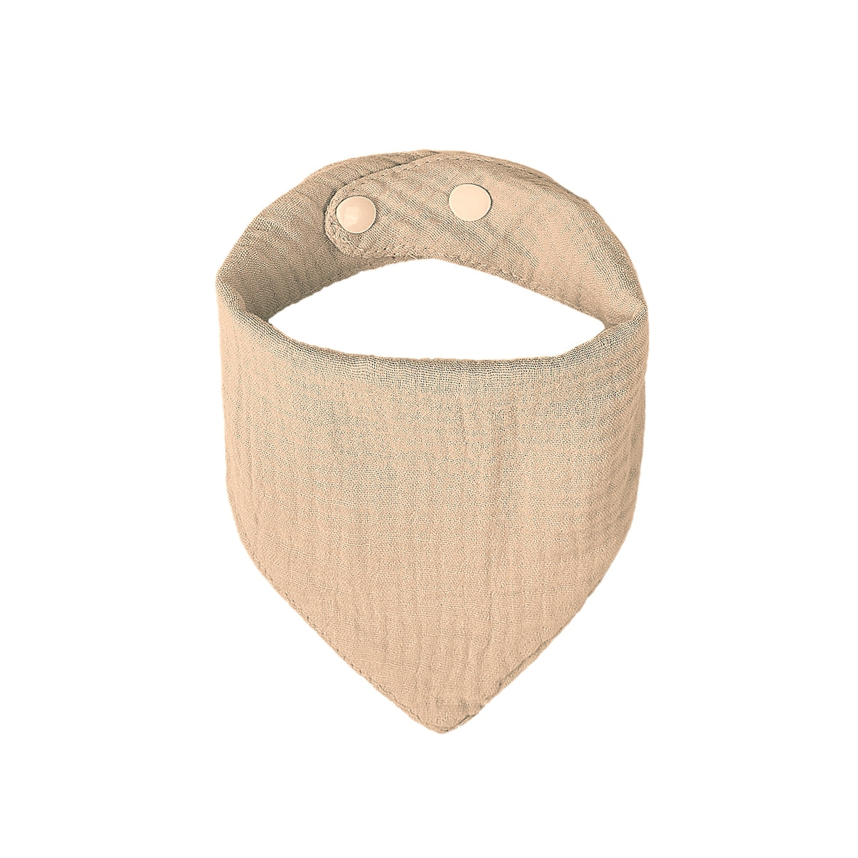 Baby Bandana Cotton Muslin Dribble Bib — Latte