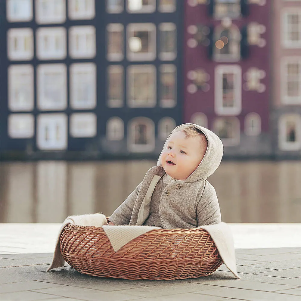 Baby Boys Grey Cotton Dungaree Shorts