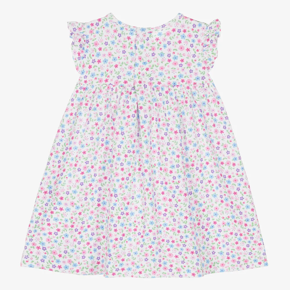 Baby Girls Cotton Flamingo Flower Fiesta Dress