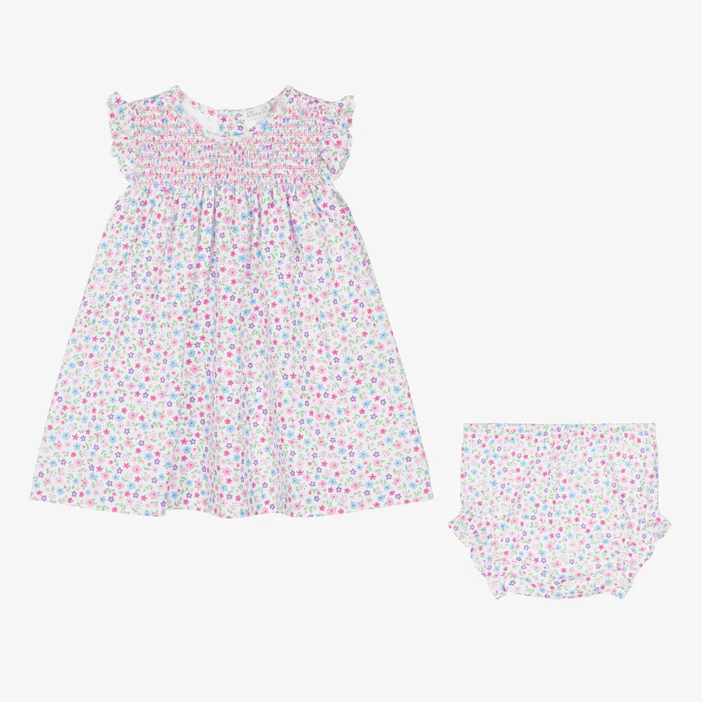 Baby Girls Cotton Flamingo Flower Fiesta Dress