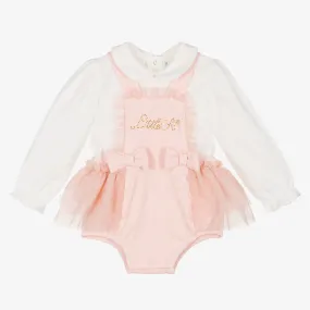 Baby Girls Pink Cotton Shortie Set