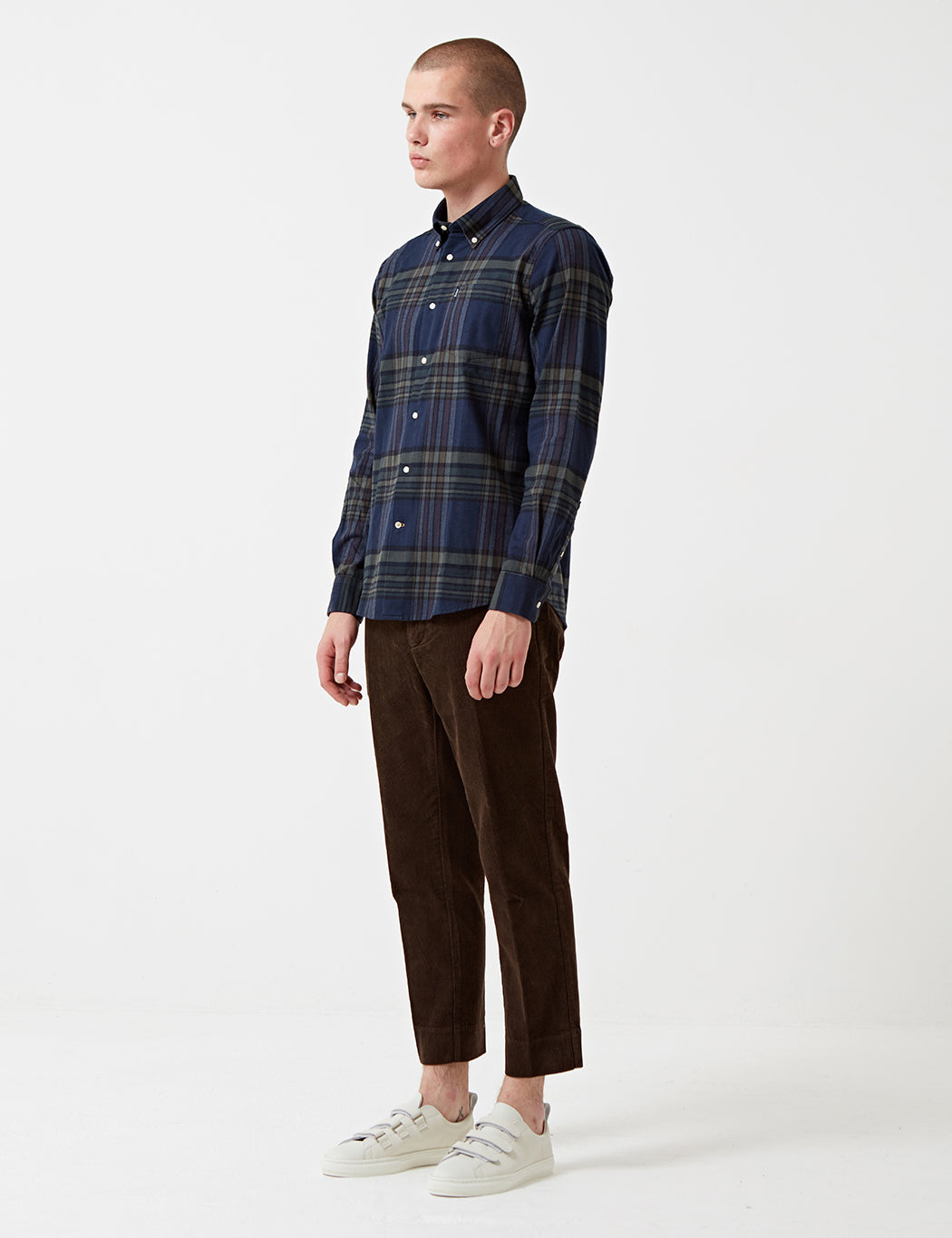 Barbour Blane Checked Shirt - Forest Blue