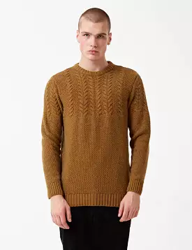 Barbour Craster Knit Jumper (Wool Mix) - Antique Gold