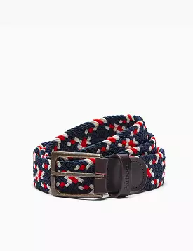 Barbour Ford Plaited Belt - Red/Navy Mix