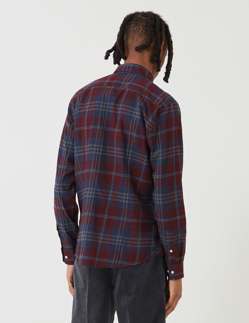 Barbour Highland Check 7 Tailored Shirt - Merlot Red