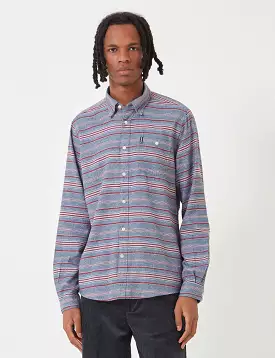 Barbour Lyde Shirt (Stripe) - Crimson Red