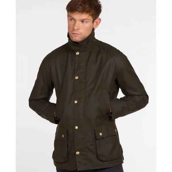 Barbour Mens Ashby Wax Jacket in Olive