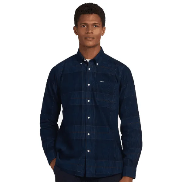 Barbour Mens Blair Tailored Fit Shirt in Midnight Tartan