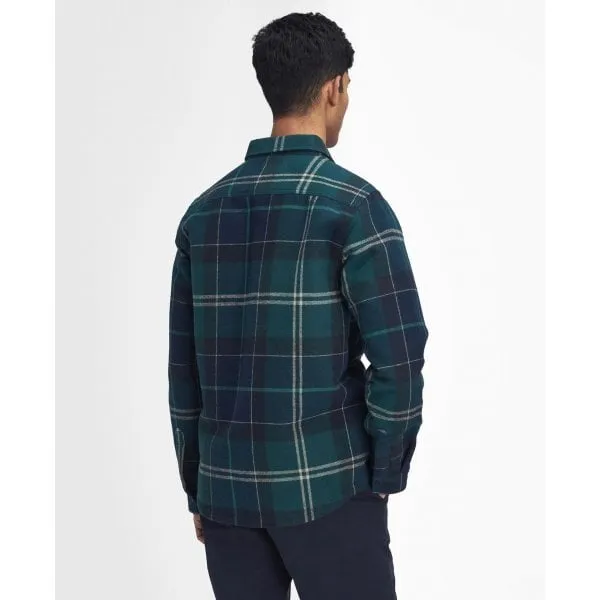 Barbour Mens Cannich Overshirt in Green Loch