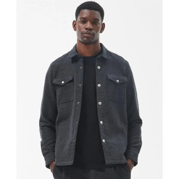 Barbour Mens Carrbridge Overshirt in Smoke Marl