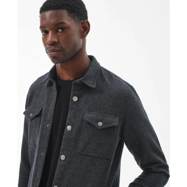 Barbour Mens Carrbridge Overshirt in Smoke Marl