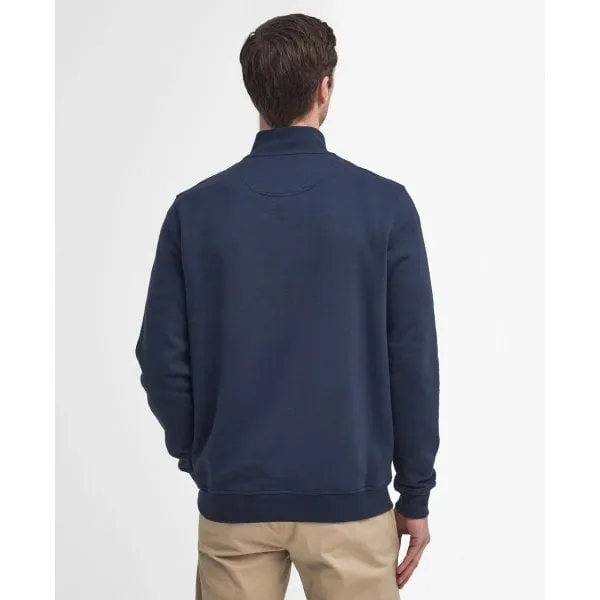 Barbour Mens Cotes Half Zip Sweatshirt in Navy