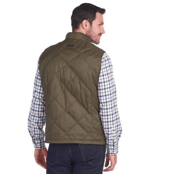 Barbour Mens Finn Gilet in Olive