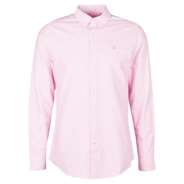 Barbour Mens Gingham Oxford Tailored Shirt in Pink