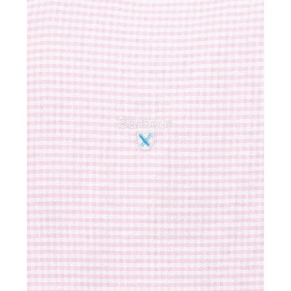 Barbour Mens Gingham Oxford Tailored Shirt in Pink