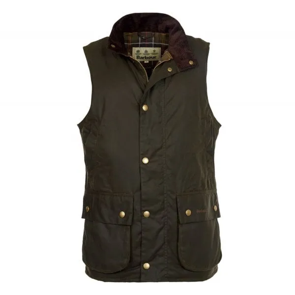 Barbour Mens New Westmorland Wax Gilet in Olive