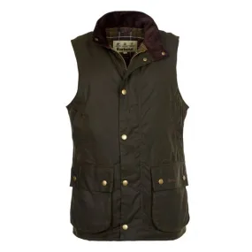 Barbour Mens New Westmorland Wax Gilet in Olive