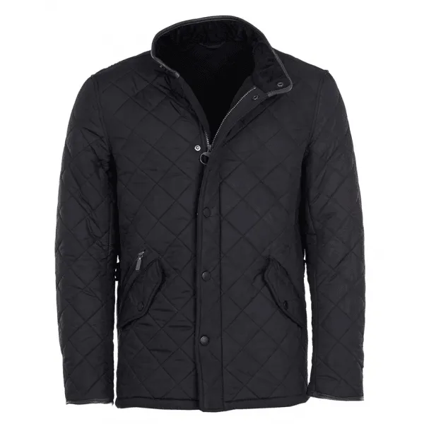 Barbour Mens Powell Quilted Jacket in Navy