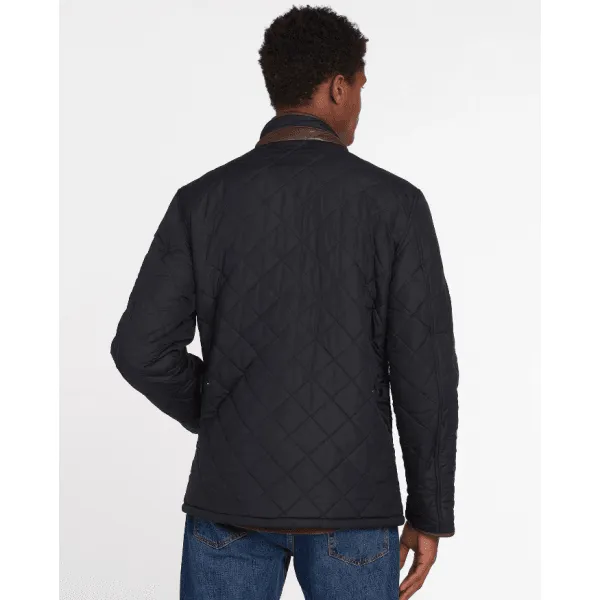 Barbour Mens Powell Quilted Jacket in Navy