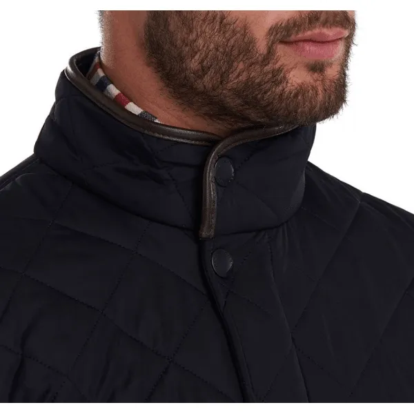 Barbour Mens Powell Quilted Jacket in Navy