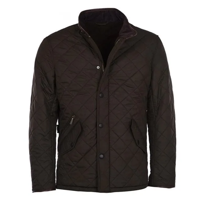 Barbour Mens Powell Quilted Jacket in Olive