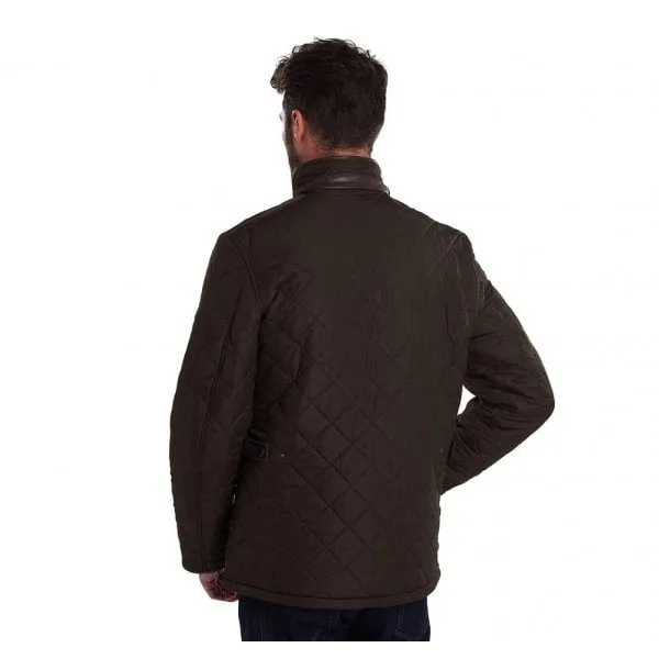 Barbour Mens Powell Quilted Jacket in Olive