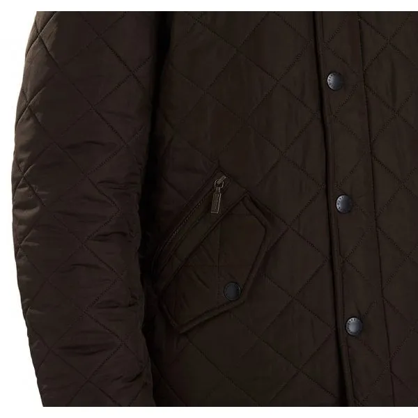 Barbour Mens Powell Quilted Jacket in Olive