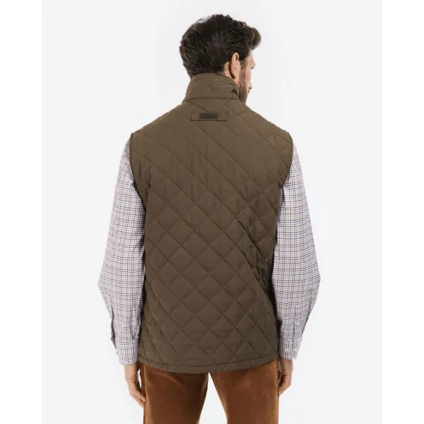 Barbour Mens Shoveler Gilet in Dark Olive