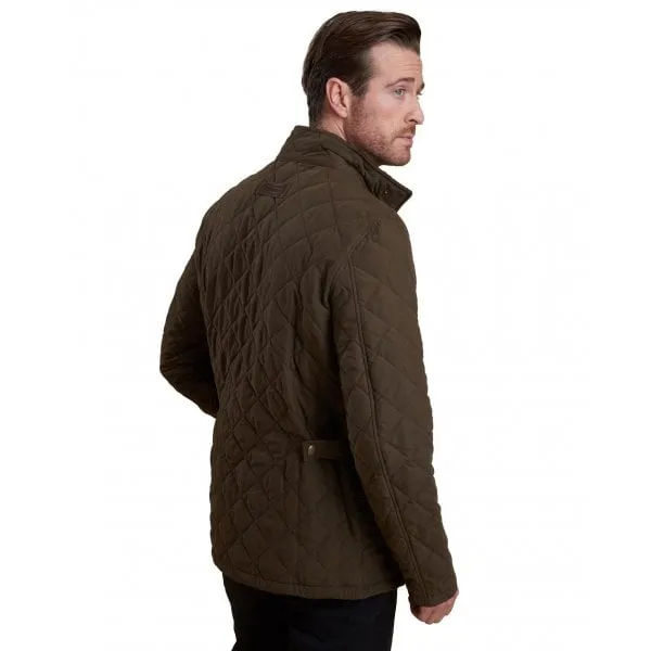 Barbour Mens Shoveler Quilted Jacket in Dark Olive