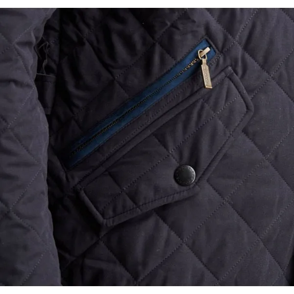 Barbour Mens Shoveler Quilted Jacket in Navy