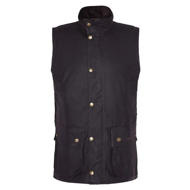 Barbour Mens Westmorland Wax Gilet in Rustic