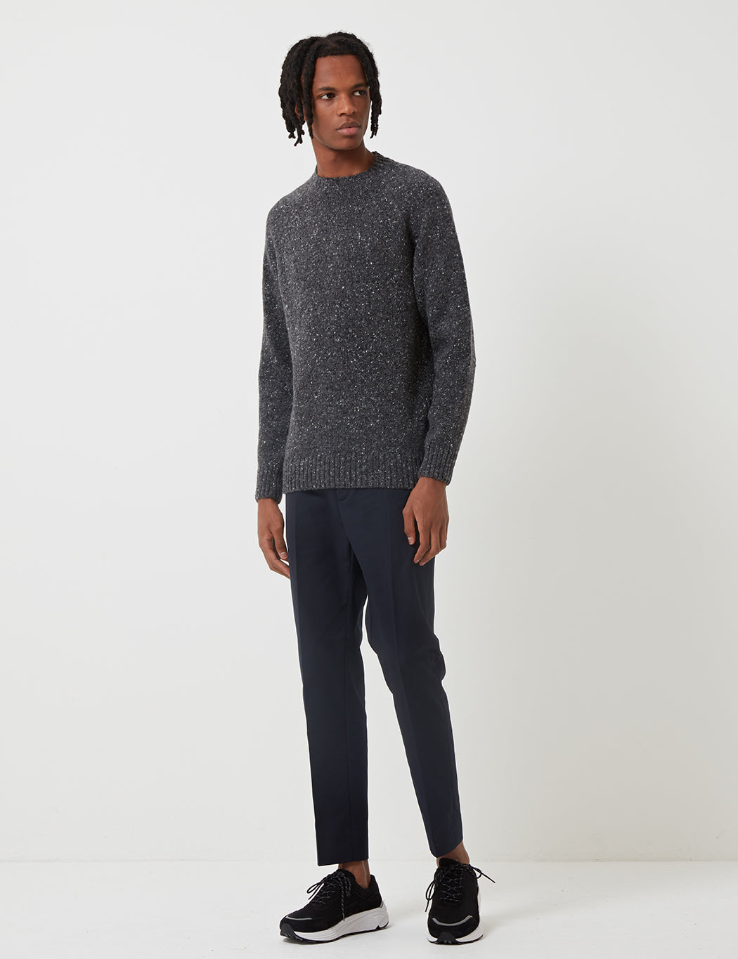 Barbour Netherton Knit Sweatshirt - Charcoal Grey