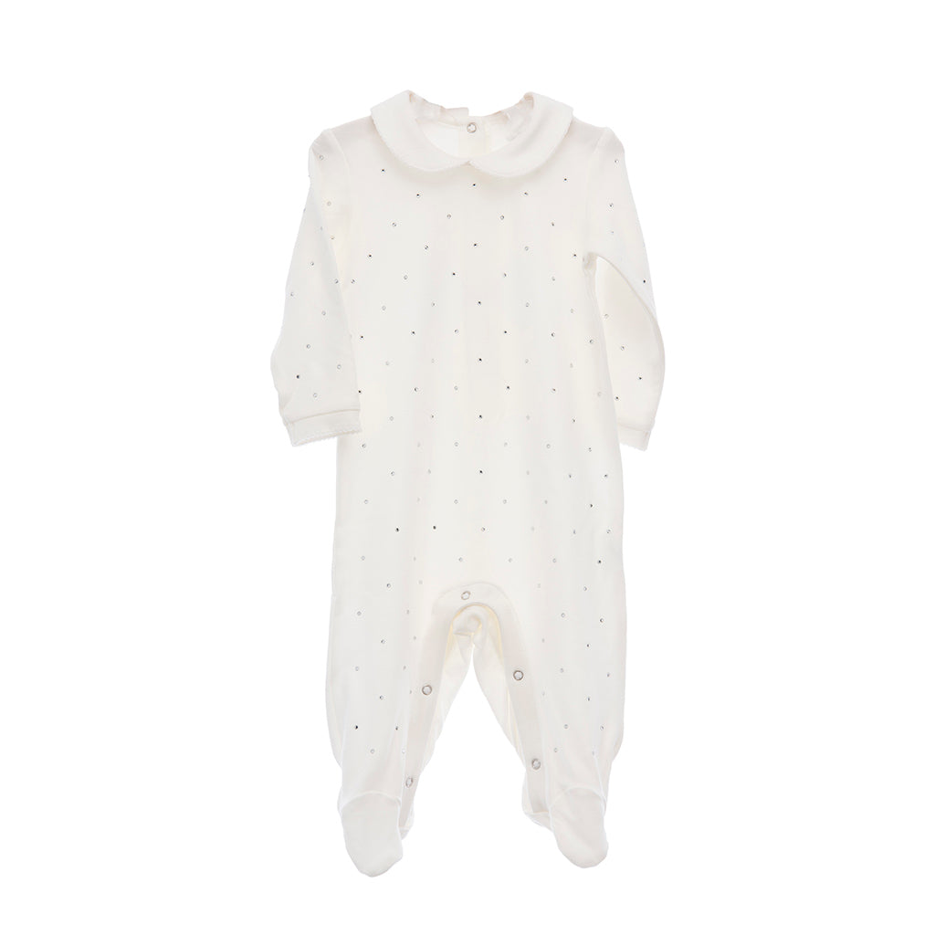 Beige Crystallized Onesie