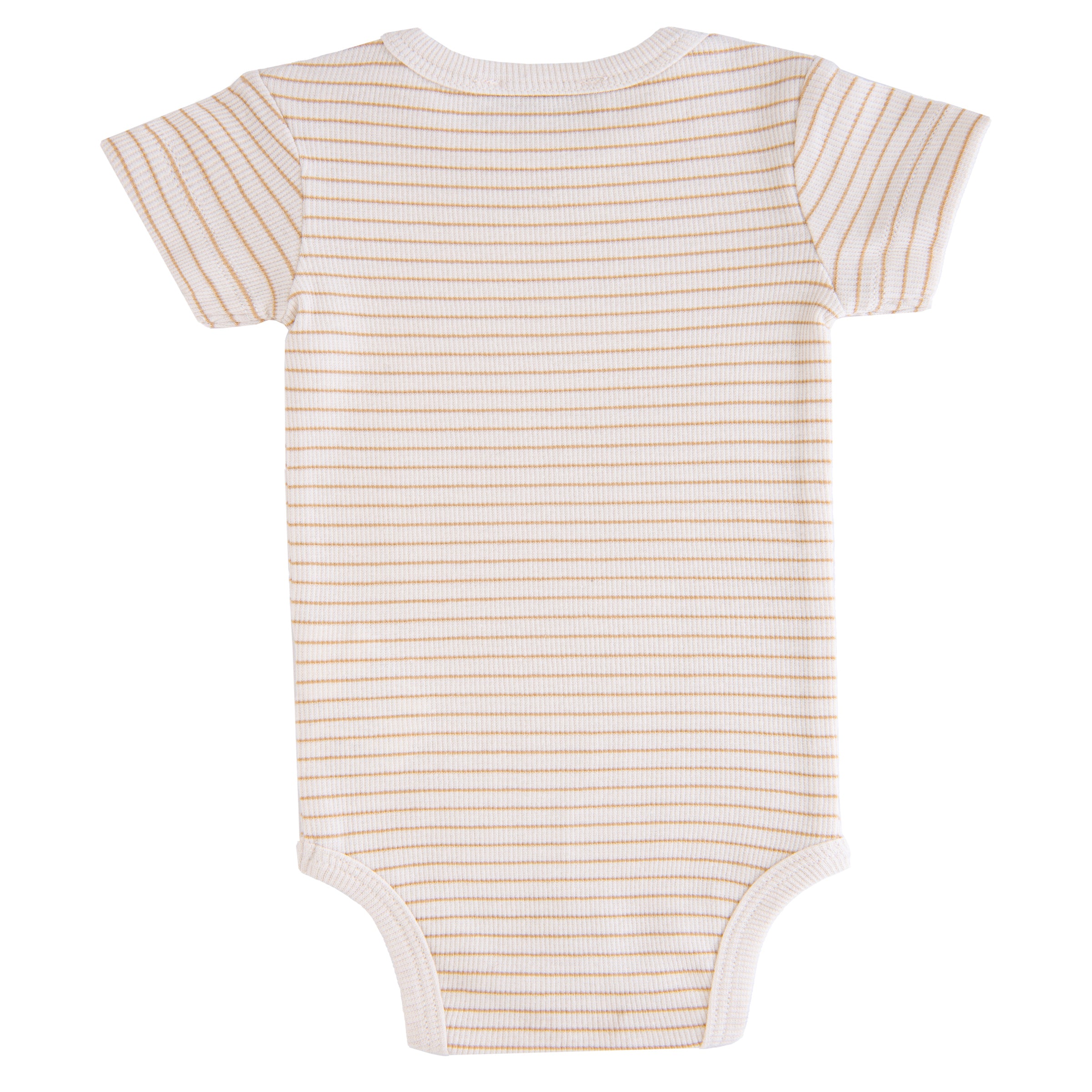 Beige Striped Modal Babysuit