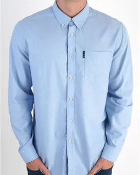 Ben Sherman Long Sleeved Oxford Shirt in Sky