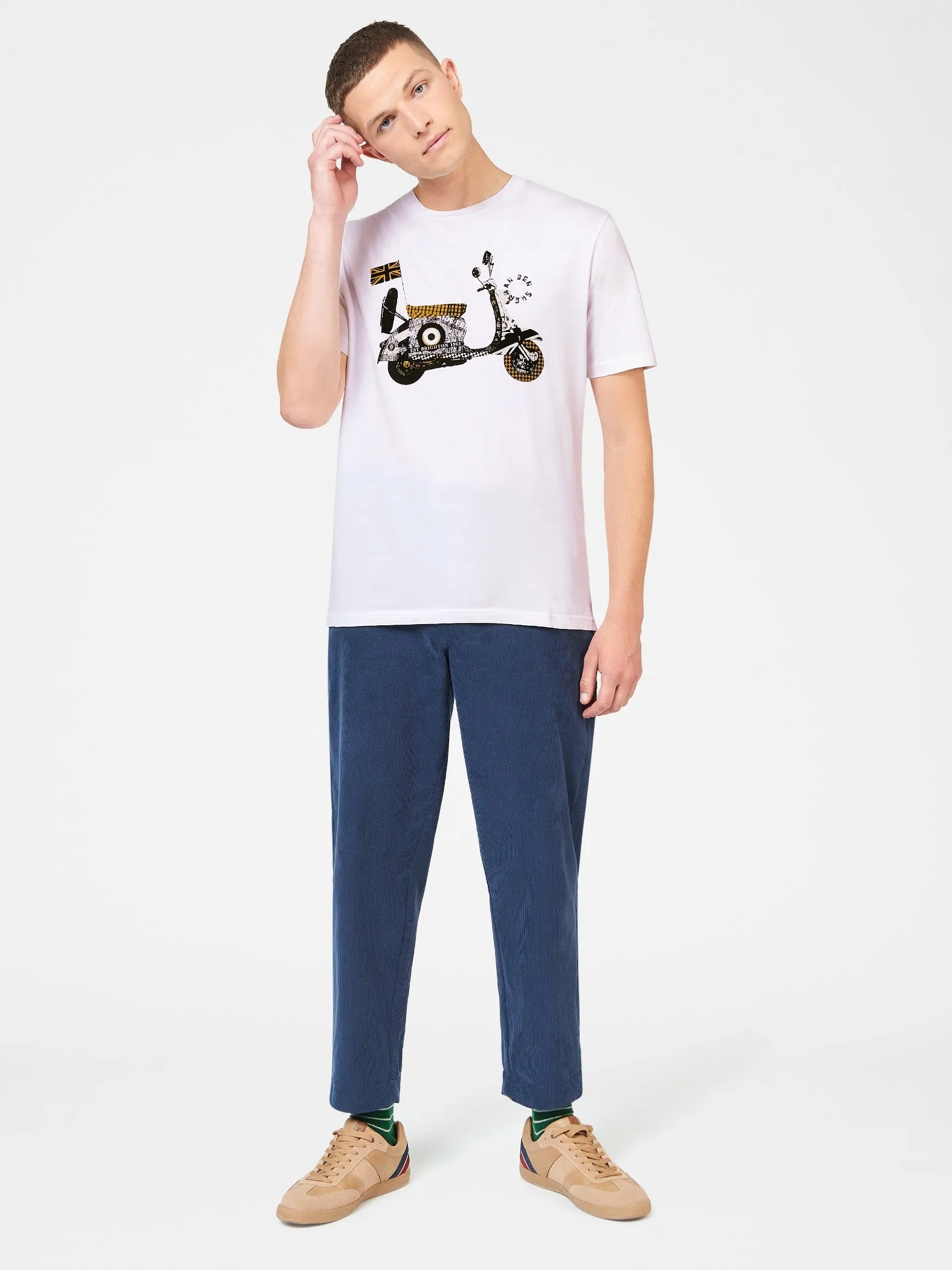 Ben Sherman Mens Collage Mash Scooter T-Shirt