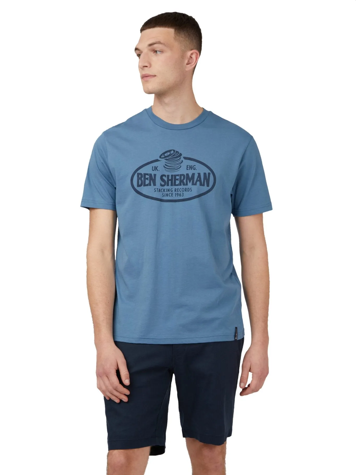 Ben Sherman Mens 'Stacking Records' T-Shirt