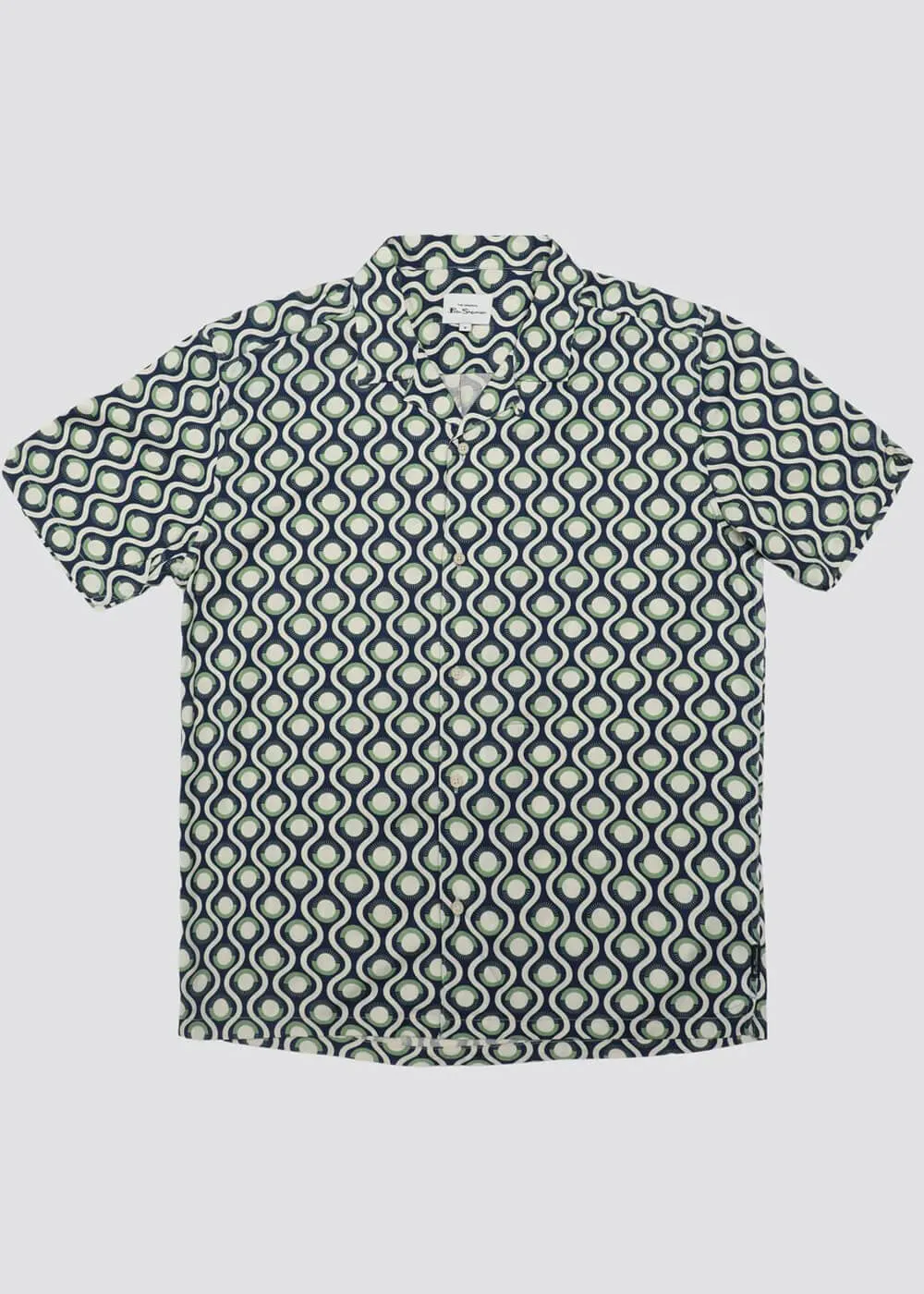 Ben Sherman Retro Geo Shirt Gras Groen