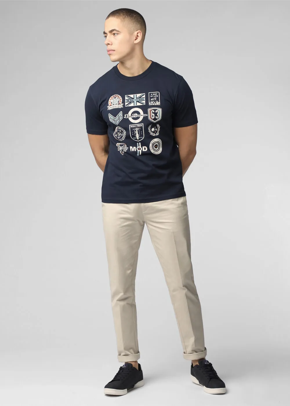 Ben Sherman Scooter Clubs T-Shirt Dark Navy