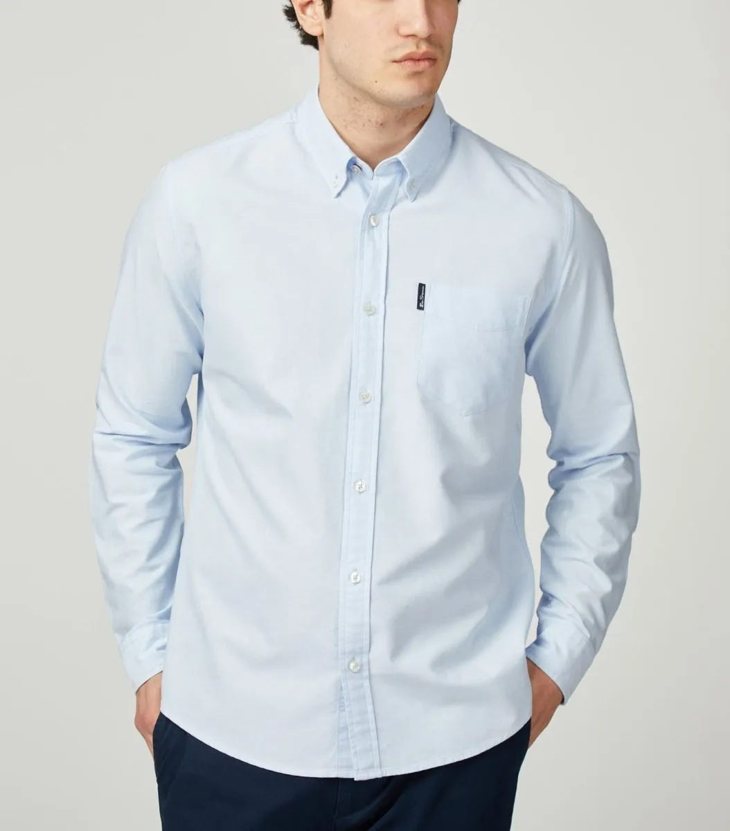 Ben Sherman Signature Long Sleeve Oxford Shirt Sky