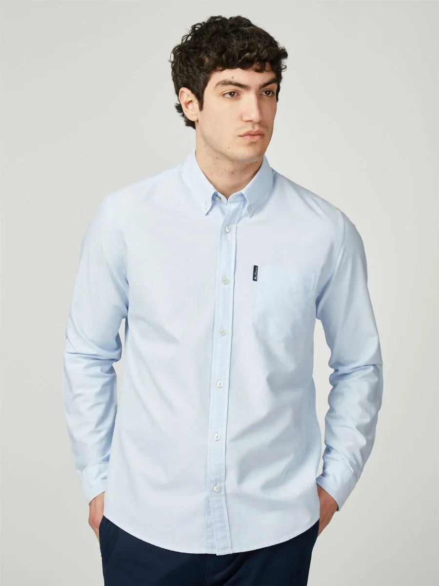 Ben Sherman Signature Long Sleeve Oxford Shirt Sky