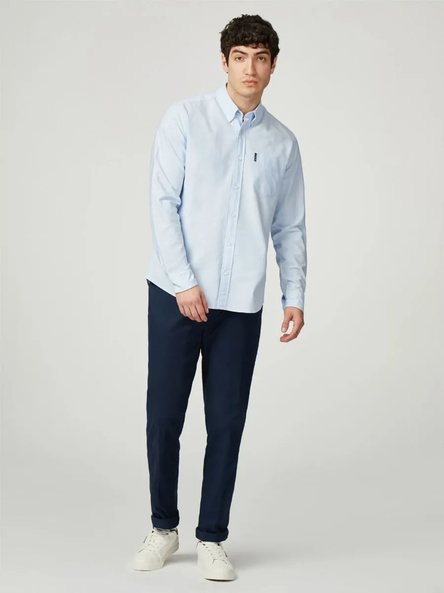 Ben Sherman Signature Long Sleeve Oxford Shirt Sky