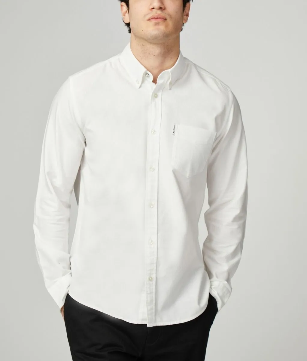 Ben Sherman Signature Long Sleeve Oxford Shirt White